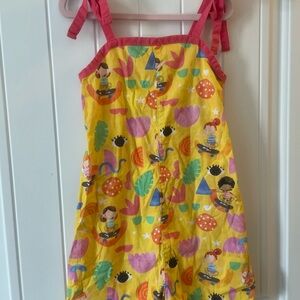 Colorful Kids' Dress with Cartoon Print